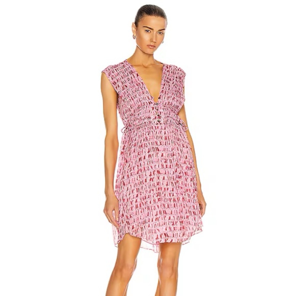 ISABEL MARANT ÉTOILE Segun Tie-Dye Chiffon Mini Dress